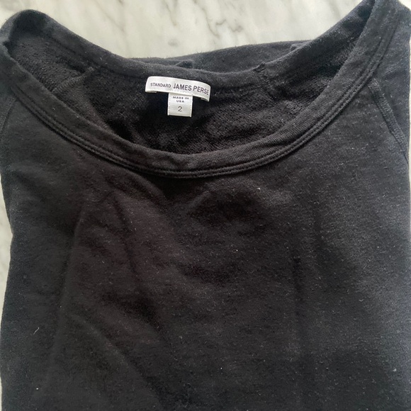 James Perse Black Crew Sweatshirt - Picture 3 of 3